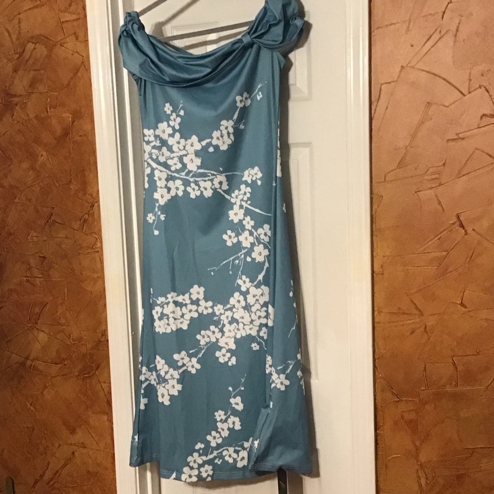 Floral Blue Maxi Dress
